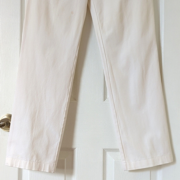 St. John Sport Lightweight High Waisted Relaxed Fit Straight Leg Pants Cream 4 - Picture 4 of 16